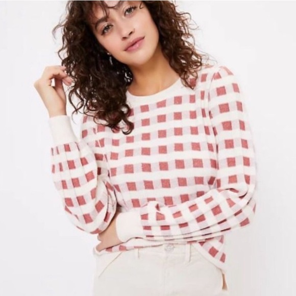 LOFT Sweaters - Loft Gingham Sweater
